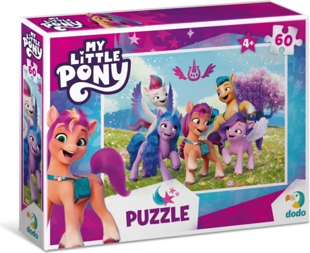 Puzzle DODO My Little Pony pe pajiștea magică 60 piese