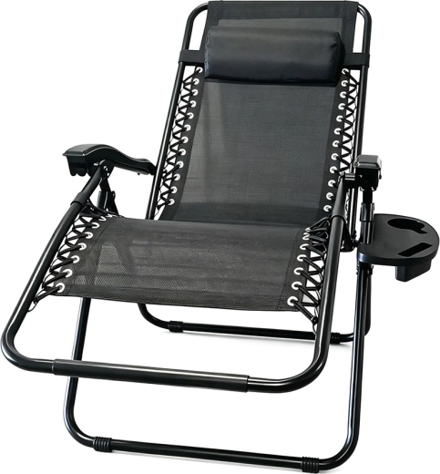 Șezlong pliabil de grădină Baby Mix negru