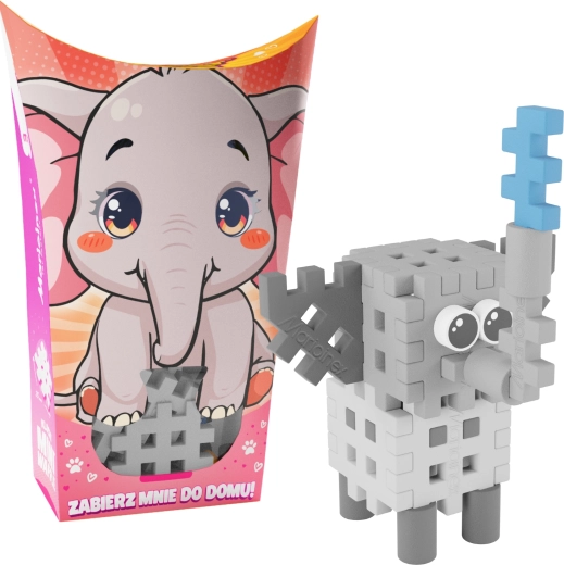 Set de construcție Mini Waffle Pocket Pets – pui de elefant