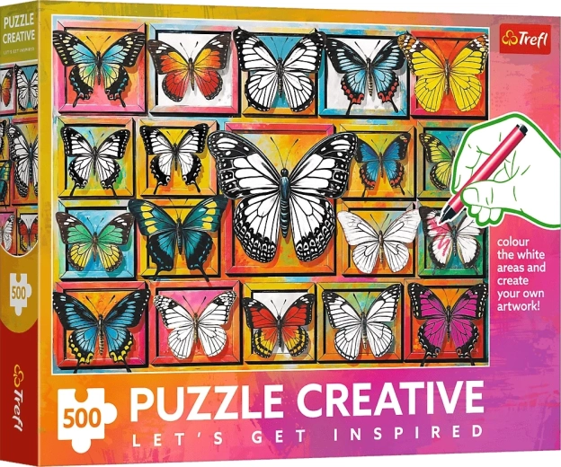 Puzzle Trefl Creative colecție de fluturi 500 piese