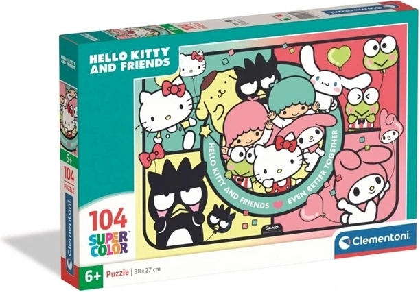 Puzzle Clementoni SuperColor Hello Kitty și prietenii 104 piese