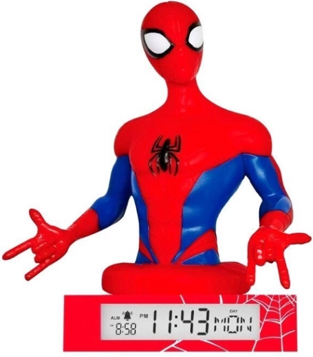 Lampă 3D cu ceas deșteptător Spider-Man