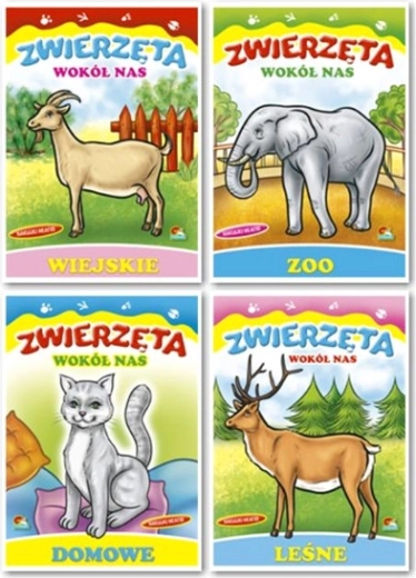 Carte de colorat Animale din jurul nostru cu autocolante