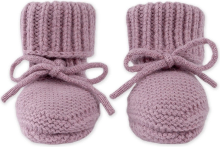 Papuce Lodger din merino, mauve (6–12 luni)