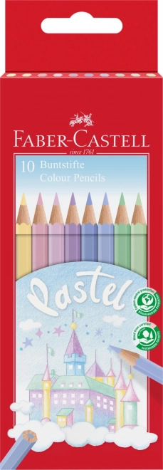 Creioane colorate Faber-Castell Pastel 10 culori
