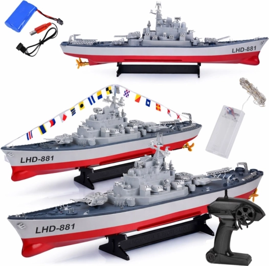 Navă de luptă controlată de la distanță LHD-881 la scara 1:390
