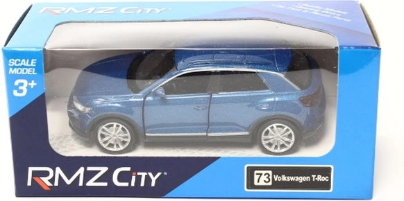 RMZ City Volkswagen T-Roc model metalic albastru cu uși care se deschid