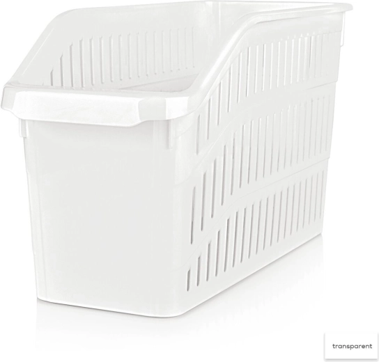 Coș organizator din plastic Tina 13 × 30 × 17 cm, mix de culori