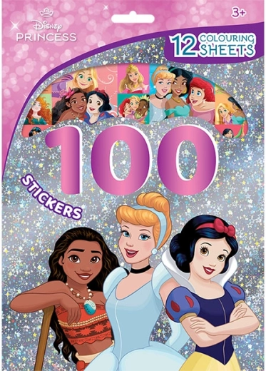 Prințese Disney – 100 de autocolante și planșe de colorat