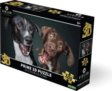 Puzzle 3D cu câini, 100 piese