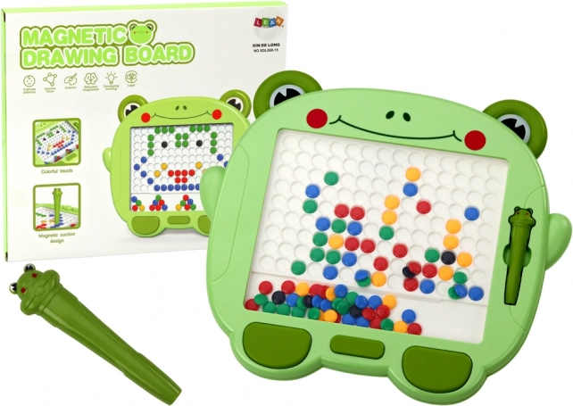 Tablă magnetică educațională Frog Stylus Pad Puzzle Mărgele Verzi