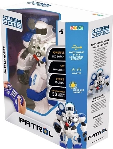 Xtrem Bots Patrol Bot – robot polițist programabil cu telecomandă