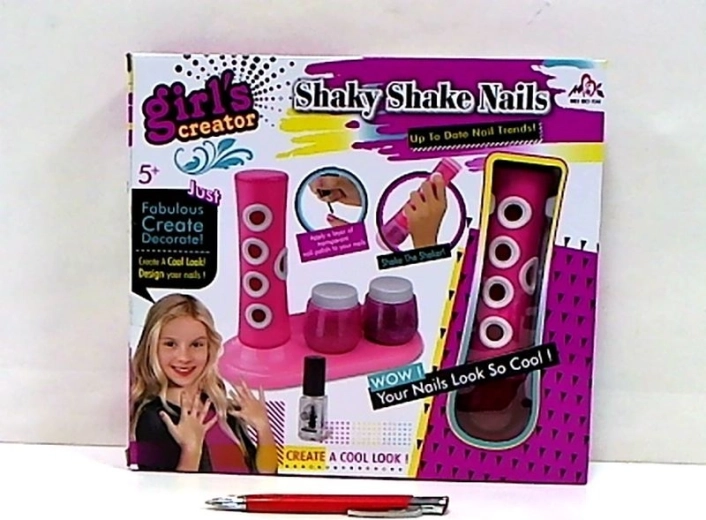 Set de manichiură pentru copii cu sclipici și shaker