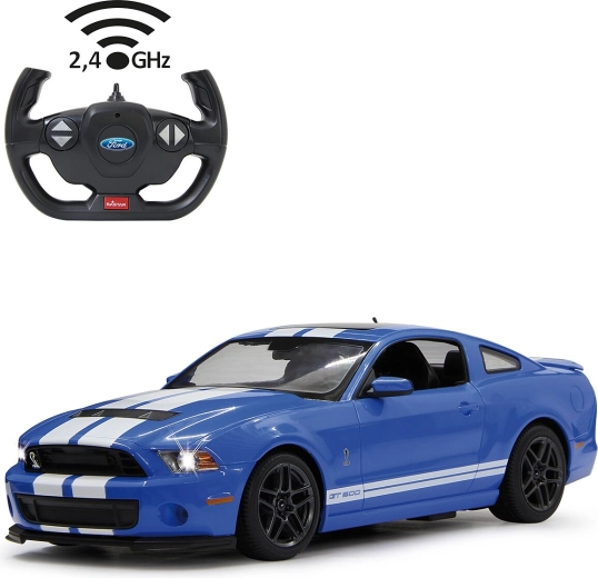 Mașină RC Ford Shelby GT500 la scara 1:14, albastră