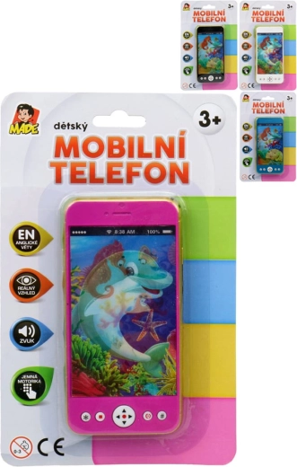 Telefon mobil tactil pentru copii cu sunete în engleză 14 cm - 1 bucată