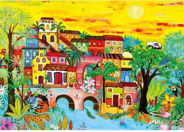 Puzzle case în pădure 1000 piese