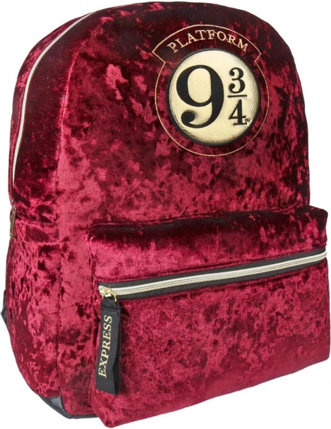 Rucsac casual din catifea Harry Potter