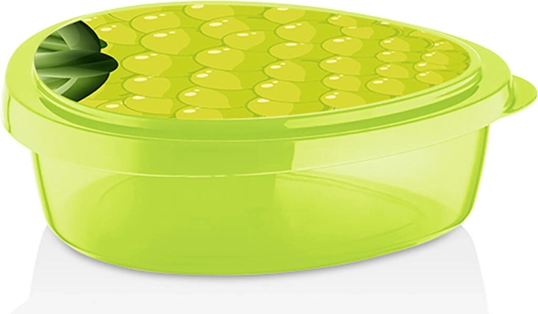 Cutie pentru gustări 19,5 × 16 × 6 cm cu motiv struguri – plastic verde