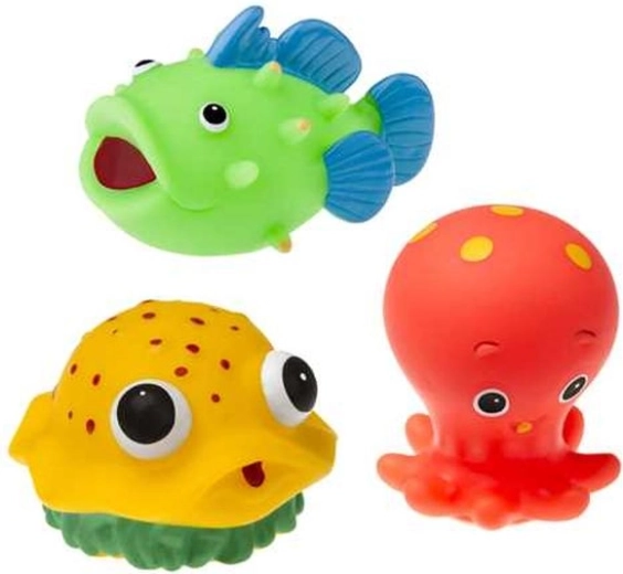 Animăluțe marine Tullo pentru baie – set 3 buc.