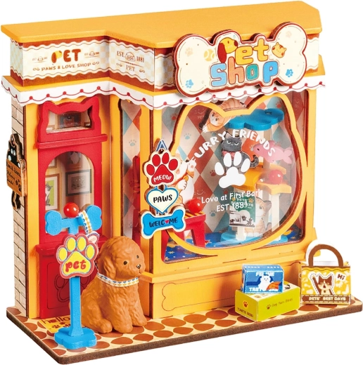 RoboTime puzzle 3D din lemn DIY miniatură căsuță Zverimex