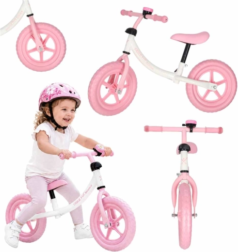 Trike Fix Balance – bicicletă de echilibru roz cu sonerie