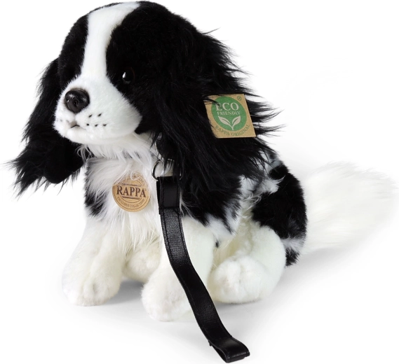Câine cavalier din pluș Rappa cu lesă, 27 cm, ECO-FRIENDLY