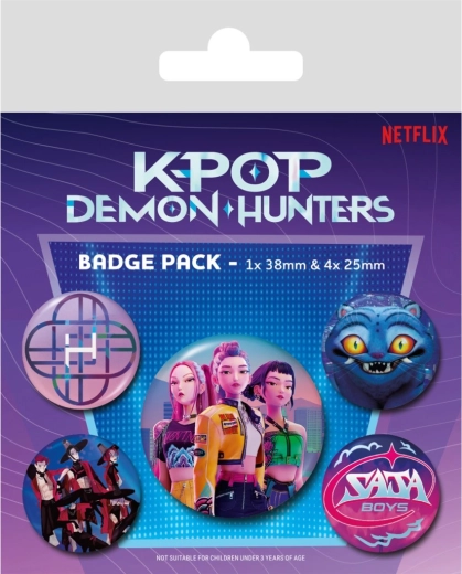 Set de insigne metalice K-pop Demon Hunters (Netflix)