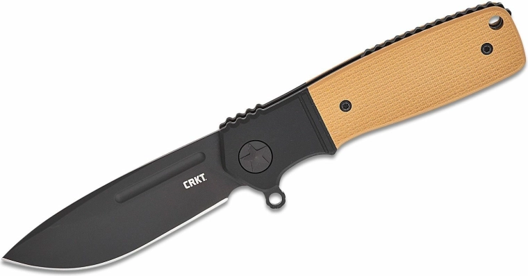 CRKT Homefront Compact cuțit de buzunar 7,3 cm, negru/portocaliu, aluminiu și G10