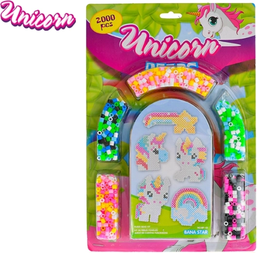 Set Unicorn cu mărgele termofuzibile pentru copii