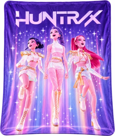 Pătură din fleece K-Pop Demon Hunters HUNTR/X Performance mov 130 × 160 cm