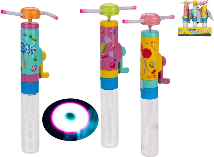 Bule de săpun cu elice, pe baterii și lumină