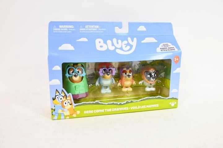 Set de figurine Bluey „bunicuțele” (4 figurine + 2 accesorii)
