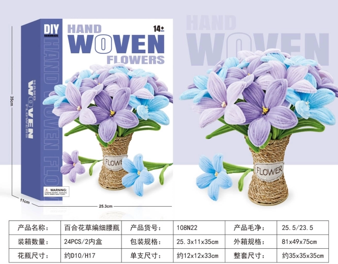 Set creativ DIY pentru realizarea unui buchet de flori moi – crini