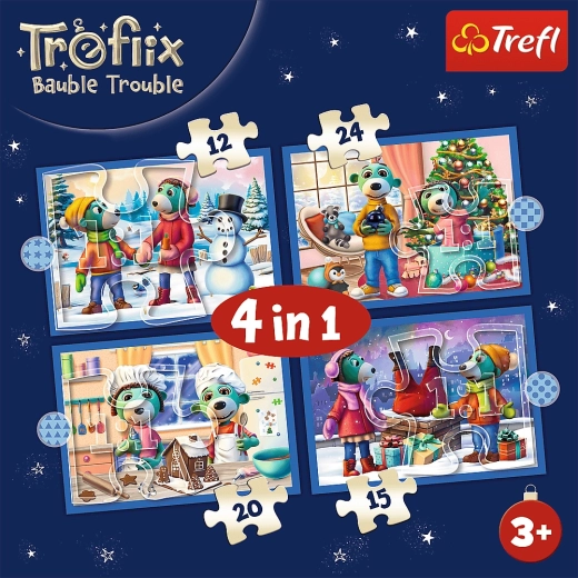 Puzzle progresive Treflíci Crăciun 4 în 1