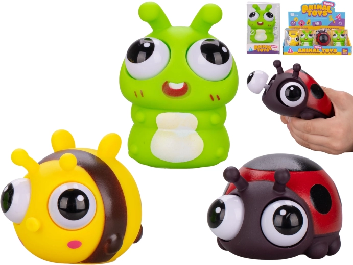 Figurină moale de insectă cu ochi care sar 7 cm
