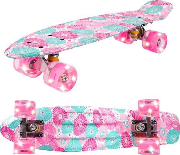 Pennyboard cu roți LED Flowers