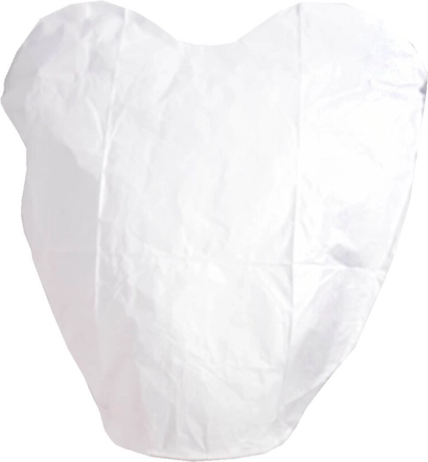 Lampion al norocului în formă de inimă, alb