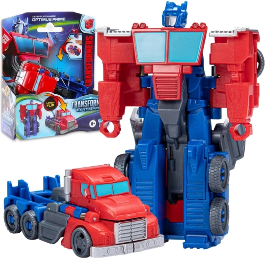 Transformers EarthSpark Optimus Prime figurină 2 în 1 1-step flip changer - 1 bucată