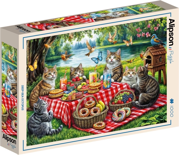 Puzzle Alipson „Picnic cu pisici” 1000 de piese