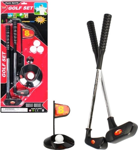 Set mini golf din plastic pentru copii cu mingi