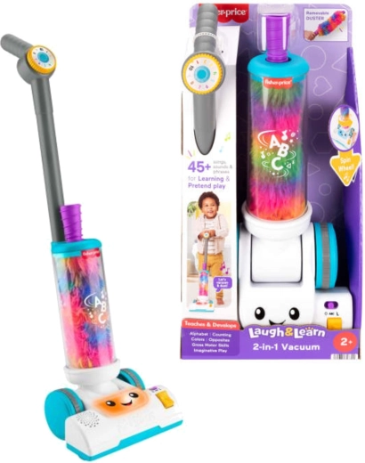 Fisher-Price Învață și zâmbește! aspirator pentru copii 2 în 1