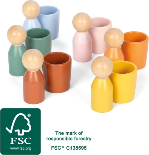 Pahare Montessori de sortare cu figurine din lemn small foot