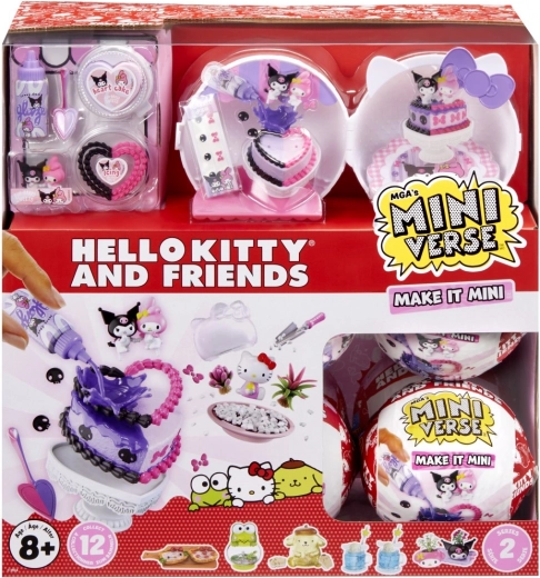 miniverse make it mini hello kitty și prietenii – seria 2 set mini creativ