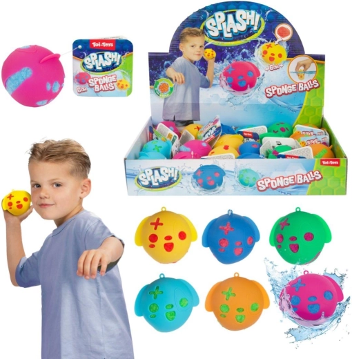 Mingea moale de apă din burete 6 cm – mix de culori