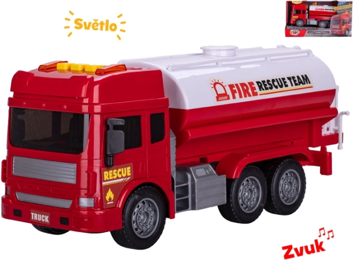Autocisternă de pompieri cu lumini și sunete 28 cm