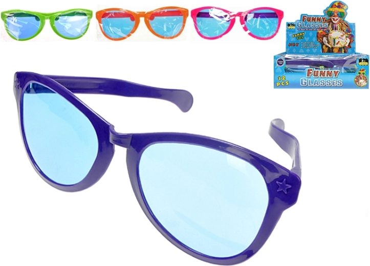 Ochelari de petrecere haioși 26 cm – set 12 buc, 4 culori