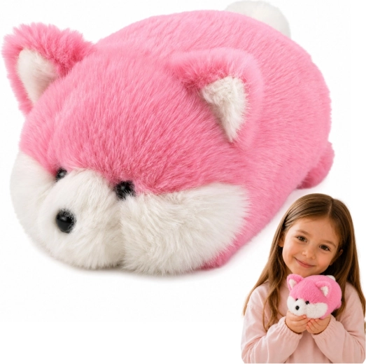 Vulpe roz din pluș, jucărie de alint 16 cm - 1 bucată