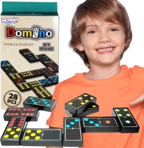WOOPIE Domino colorat pentru întreaga familie, 28 de piese