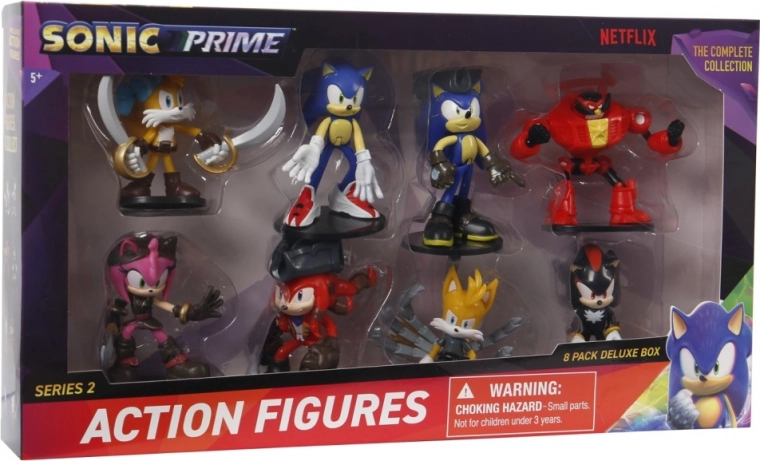 Figurine de acțiune Sonic - 8 piese Deluxe box