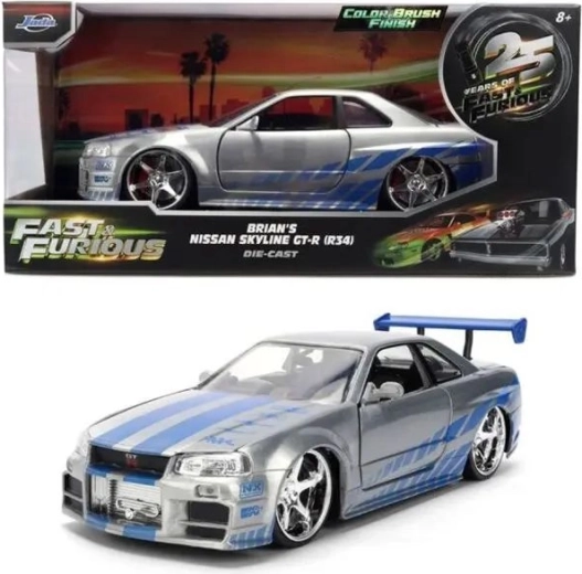 Model Jada Nissan Skyline GT-R din filmul Furios și iute, ediție aniversară 1:24